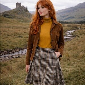 Authentic 1970s Scottish Pitlochry 100% Wool Skirt